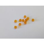 4mm Bicone csiszolt üveggyöngy - narancssárga (10 db )