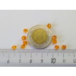 4mm Bicone csiszolt üveggyöngy - narancssárga (10 db )