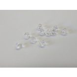 6mm Bicone csiszolt üveggyöngy - Clear