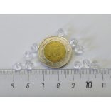 6mm Bicone csiszolt üveggyöngy - Clear