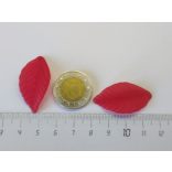 Hosszúkás levél - piros (36mm)