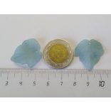 Halványkék levél (24mm)