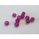 10db - bordó - Frosted - 8mm üveggyöngy