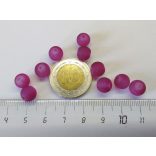 10db - bordó - Frosted - 8mm üveggyöngy