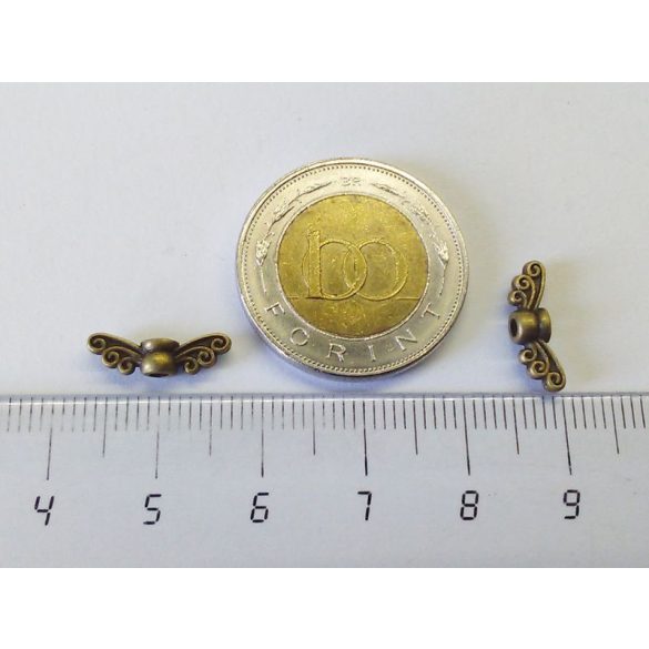 1 pár - Antik bronz angyalszárny gyöngy (14mm)