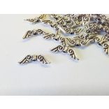 1 pár - Antik ezüst angyalszárny gyöngy (15.5mm)