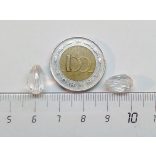 Csiszolt csepp alakú üveggyöngy-pár - Clear/Színtelen - 11x8mm
