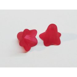 Harangvirág akril gyöngy-pár 16*12mm - piros