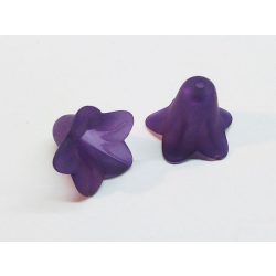 Harangvirág akril gyöngy-pár 16*12mm - lila