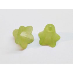 Harangvirág akril gyöngy-pár 16*12mm - zöld