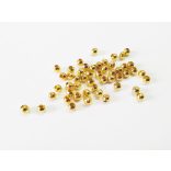 Arany színű köztes fémgyöngy csomag (3mm) 50db Lyuk: 1,2 mm