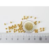 Arany színű köztes fémgyöngy csomag (3mm) 50db Lyuk: 1,2 mm