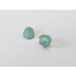 Akril virágok - Frosted - tengerzöld (10*6mm)