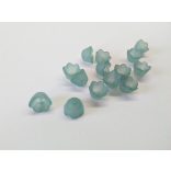 Akril virágok - Frosted - tengerzöld (10*6mm)