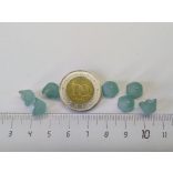 Akril virágok - Frosted - tengerzöld (10*6mm)