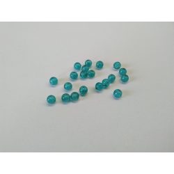 Tengerzöld roppantott üveggyöngyök (4mm) 20 db