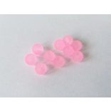 10db - FROSTED matt üveggyöngy - Rózsaszín 6mm
