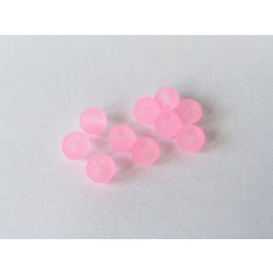 10db - FROSTED matt üveggyöngy - Rózsaszín 6mm