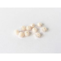   Csiszolt üveggyöngy - 6x4mm Abacus - *Csillám-púder* - 10db