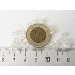 Clear roppantott üveggyöngyök (4mm) 20 db