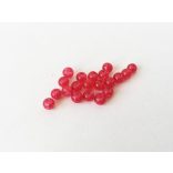 Piros roppantott üveggyöngyök (4mm) 20 db