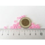 Rózsaszín roppantott üveggyöngyök (4mm) 20 db