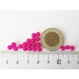 Magenta roppantott üveggyöngyök (4mm) 20 db