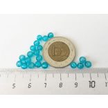 Égszínkék roppantott üveggyöngyök (4mm) 20 db