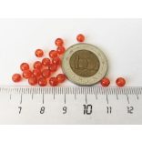 Narancssárga roppantott üveggyöngyök (4mm) 20 db
