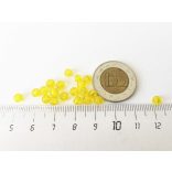 Citromsárga roppantott üveggyöngyök (4mm) 20 db