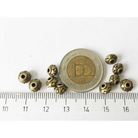 Bronz köztes csomag (10db) Lyuk: 2mm