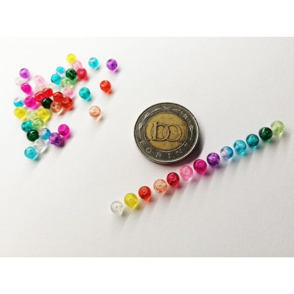 Szivárvány GYÖNGY-MIX (4mm) 52 db