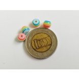 6mm-s szivárvány gyöngyök 4db