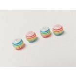 8mm-s szivárvány gyöngyök 4db