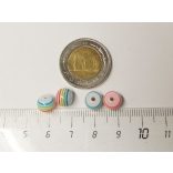 8mm-s szivárvány gyöngyök 4db