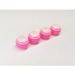 8mm-s rózsaszín csíkos gyöngyök 4db
