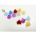 Harangvirág akril gyöngy ~14*10mm - VILÁGOS KÉK