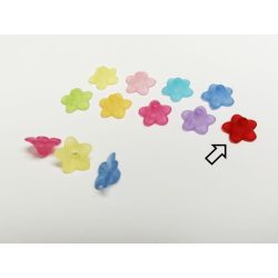 APRÓ Harangvirág akril gyöngy ~9*4mm -  PIROS