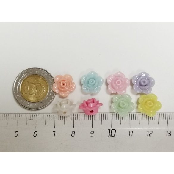Felfűzhető RÓZSA (~13*8mm) - fehér