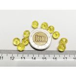 Sárga - Csiszolt üveggyöngy - 8x6mm Abacus - 10db