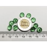 Halványzöld - Csiszolt üveggyöngy - 8x6mm Abacus - 10db