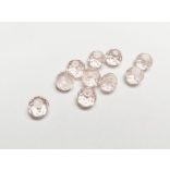 Halvány rózsaszín - Csiszolt üveggyöngy - 8x6mm Abacus - 10db