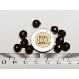 Barna - Csiszolt üveggyöngy - 8x6mm Abacus - 10db