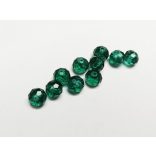 Tengerzöld - Csiszolt üveggyöngy - 8x6mm Abacus - 10db