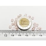 Halvány rózsaszín - Csiszolt üveggyöngy - 4x3mm Abacus - 20db