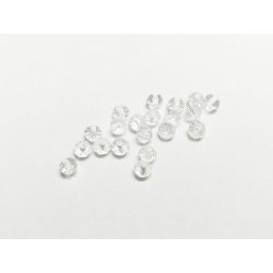 Clear - Csiszolt üveggyöngy - 4x3mm Abacus - 20db