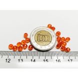 Narancs - Csiszolt üveggyöngy - 4x3mm Abacus - 20db