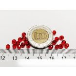 Piros - Csiszolt üveggyöngy - 4x3mm Abacus - 20db