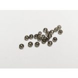 Szürke - Csiszolt üveggyöngy - 4x3mm Abacus - 20db