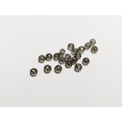Szürke - Csiszolt üveggyöngy - 4x3mm Abacus - 20db